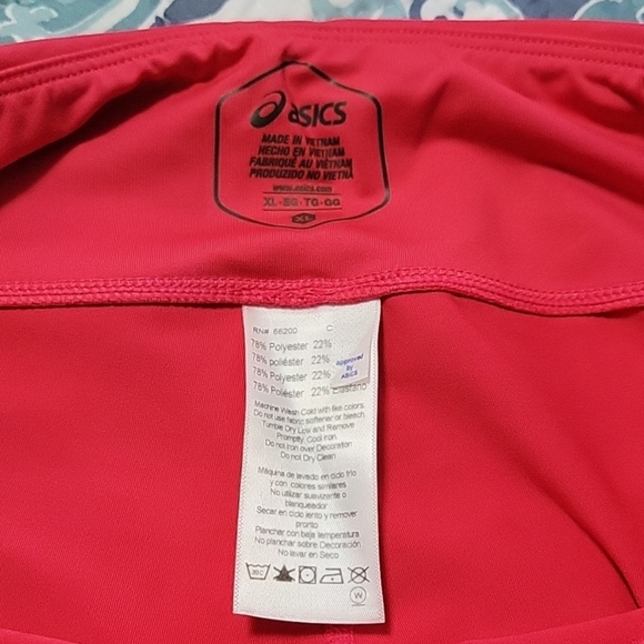 Asics Capri Cropped Bright Pink Coral Leggings size XL NWT - Picture 6 of 15